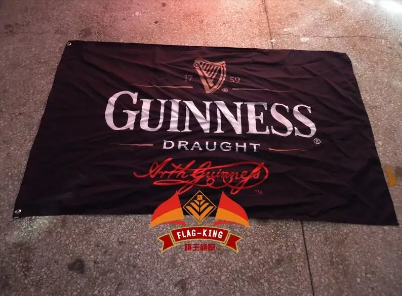 

guinness draught flag , flagking 100% custom polyester flag