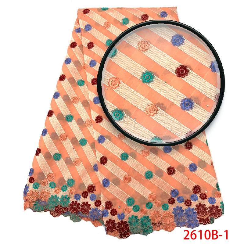 

African Fabric Lace Swiss Voile Lace In Switzerland High Quality African Swiss Cotton Lace Fabric For African Women 5yards 2610b