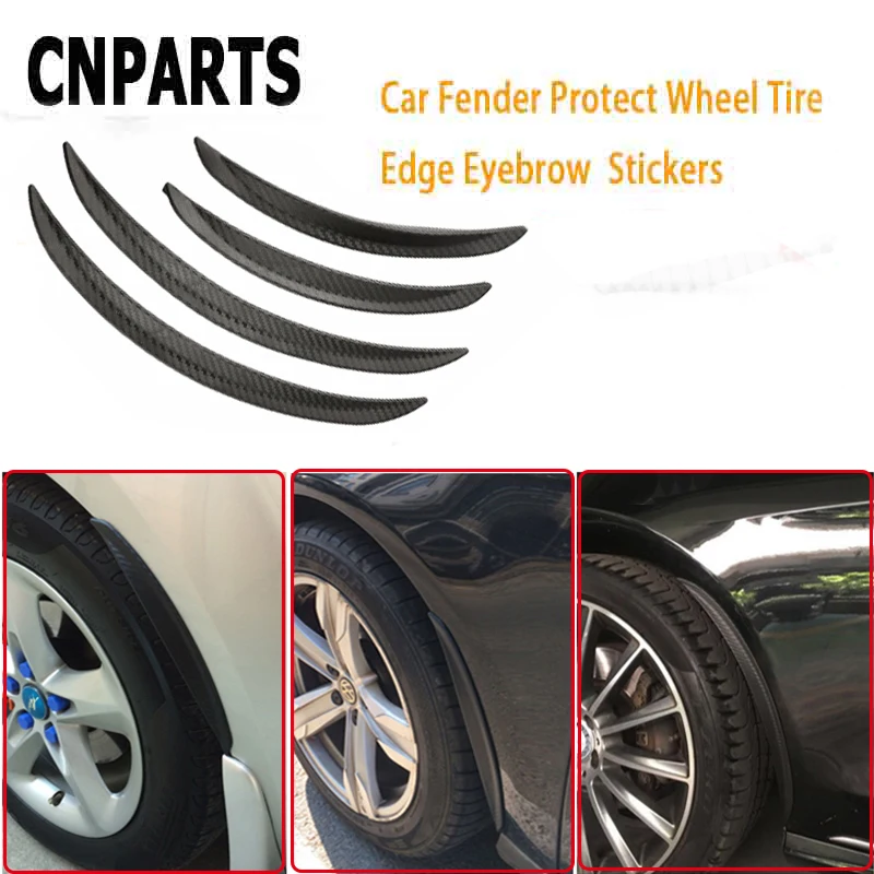 

CNPARTS 25cm Car Fender Wheel Eyebrow Lip Trim Carbon Stickers For Audi A4 B7 B5 A6 C6 Q5 Honda Civic 2006-2011 Fit Accord CRV