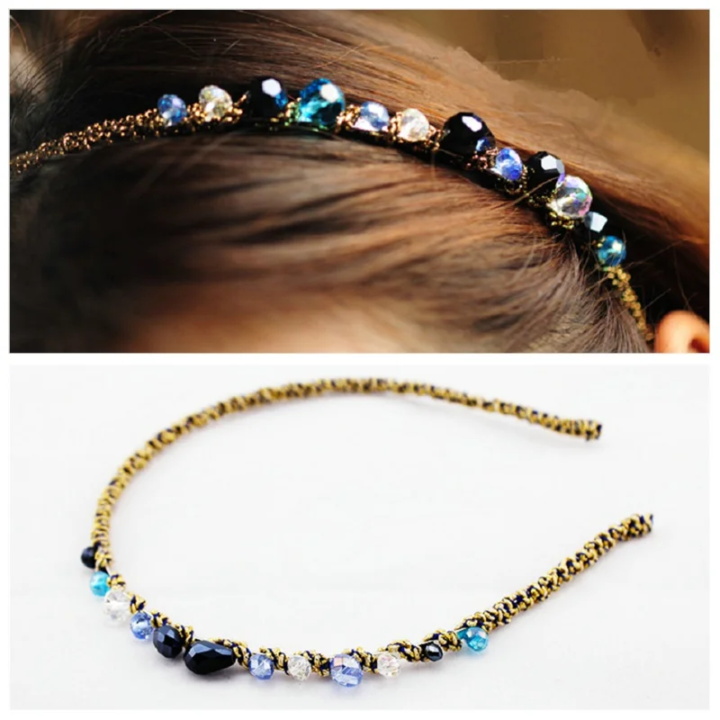 Korean Colorful Glitter Rhinestone Crystal Headband and