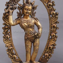 1" Китайский Тибет Буддизм Бронза Позолота классическая Ваджраварахи Статуя Будды