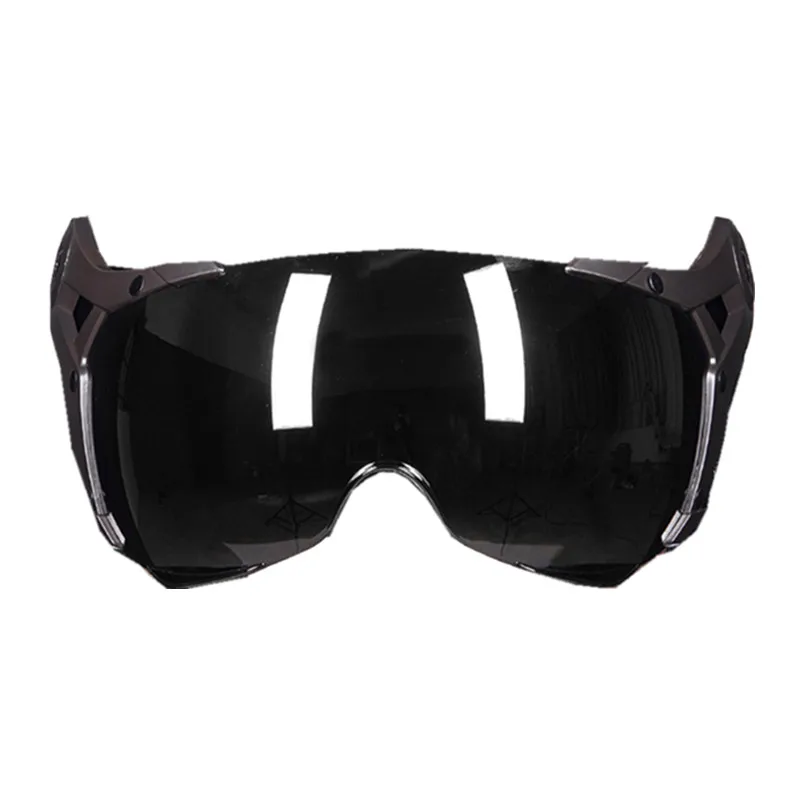 

GXT 288 Leather motorcycle helmet face shield replacement visor lens light silver mirror shield