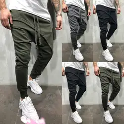Новая тенденция Для мужчин Повседневное Штаны длинные брюки костюм Fit тренировки джоггеры пот Штаны хип-хоп Штаны M-3XL