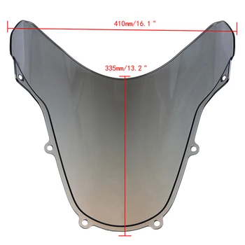 

POSSBAY Motorcycle Windshield Windscreen For Suzuki K1 2001-2003 Grey Double Bubble Cafe Racer Motocicleta Windscreen Bike