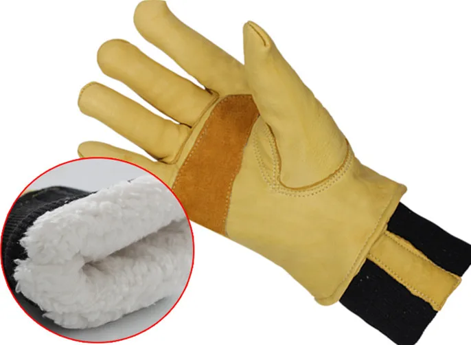 Free shipping two pairs of genuine leather full line protecting gloves with comfortable elastic cuff . Free shipping two pairs of genuine leather full line protecting gloves with comfortable elastic cuff .