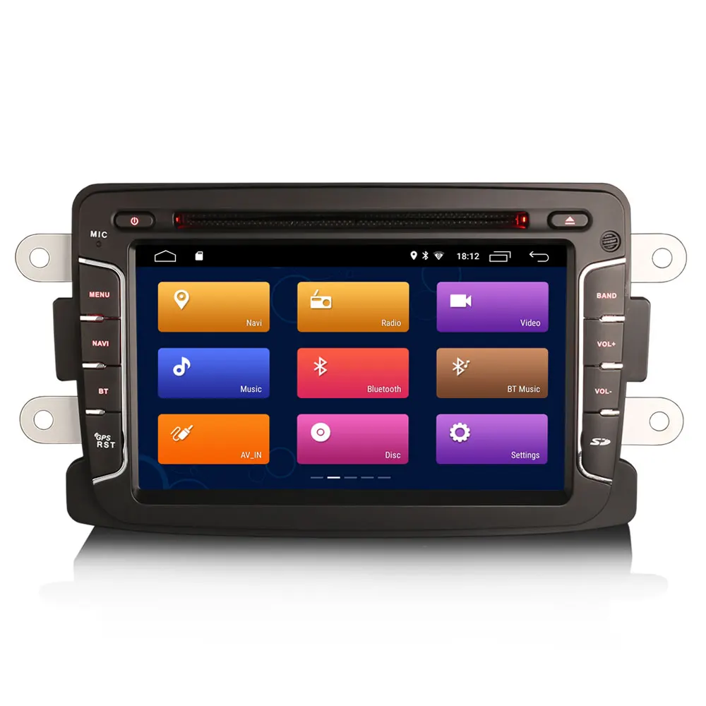 

7" Android 9.0 Pie OS Car DVD Multimedia GPS Radio for Dacia Logan 2012+ & Dokker 2012+ & Lodgy 2012+ with Split Screen Support
