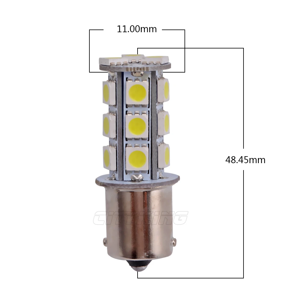 50 шт. x 1157 1156 18LED 5050 SMD 1157 BA15S BAY15D белый DC 12 В автомобиль лампы тормоза хвост свет