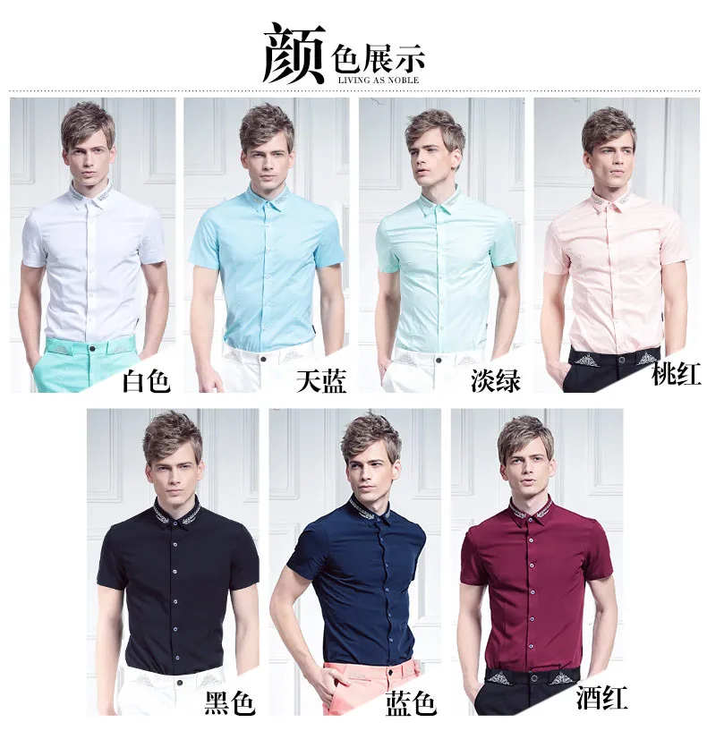 Новинка, мужская летняя рубашка из чистого хлопка, Мужская разноцветная рубашка с цветочной вышивкой, с коротким рукавом, тонкая, Корейская, FanZhuanOn, распродажа