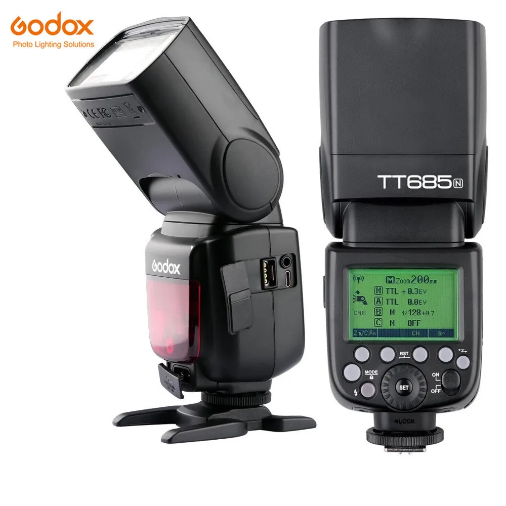 Godox TT685N 2,4G Беспроводная HSS 1/8000s i-ttl GN60 вспышка XPro-N триггер для Nikon D800 D700 D7100 D5200 D5000 D810