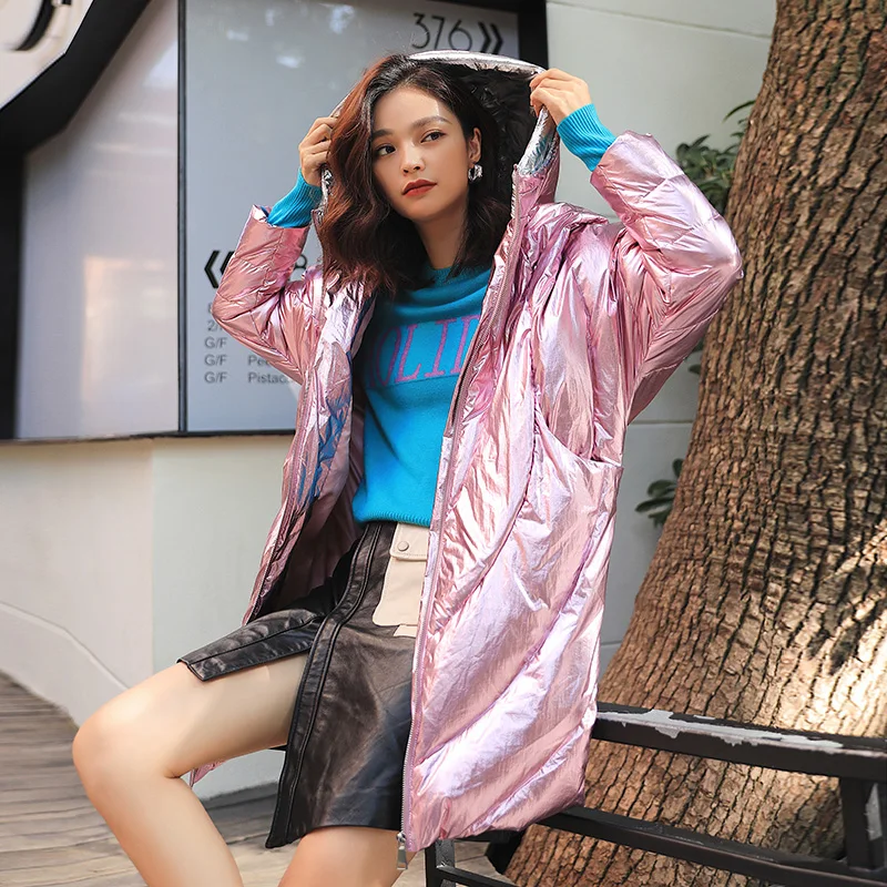 ARTKA Winter Coat Women Thick Glossy Long Down Jacket Fashion Warm 90% White Duck Down Coats High Quality Outwear ZK10187D
