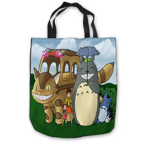 Пользовательские холст my_neighbori_totoro _ (1) ToteBags Ручные Сумки хозяйственная сумка