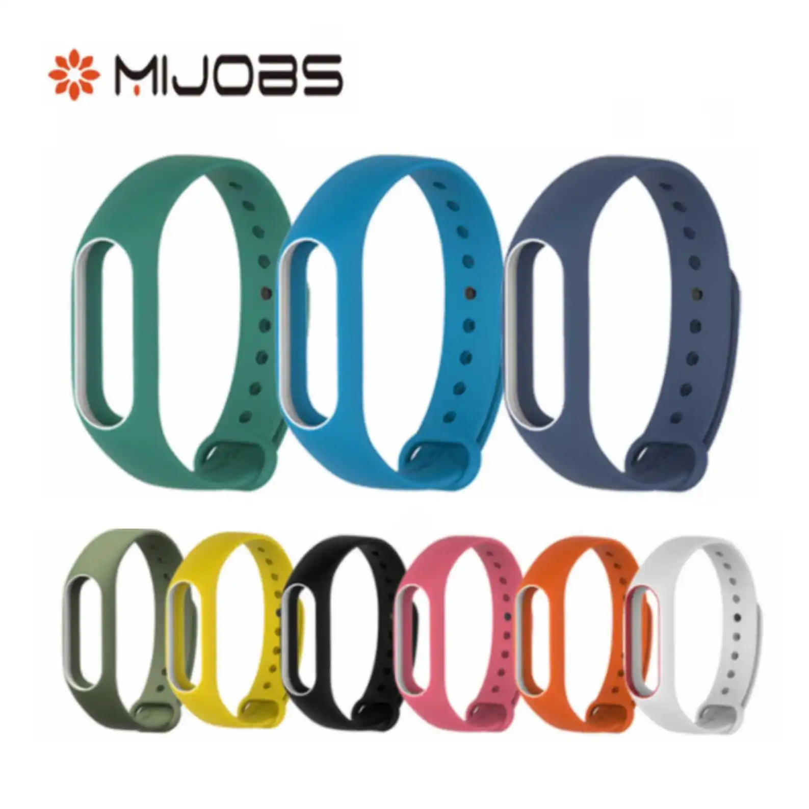 

Mijobs Original For Mi Band 2 Colorful Replacement Band For Xiaomi 2 Wristband Silicone Strap Belt for Miband 2 Bracelet