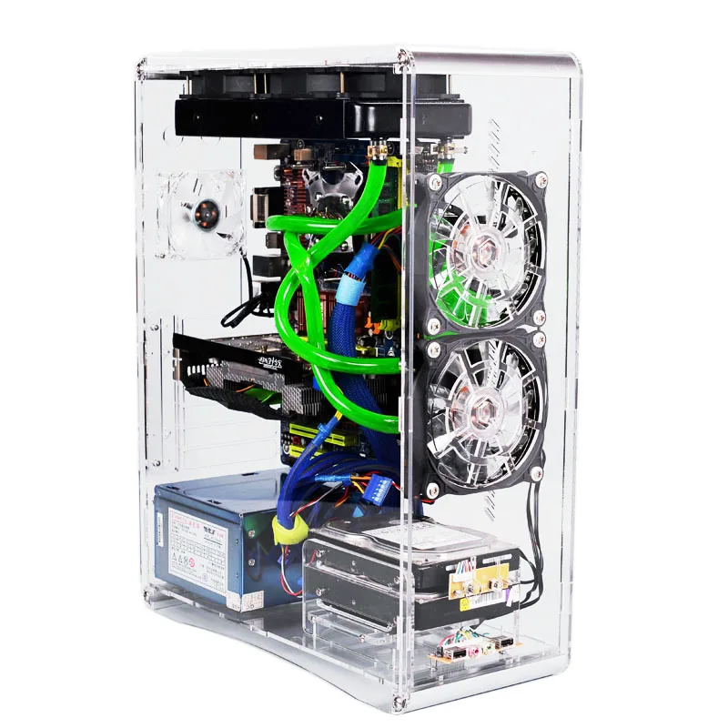 Test Bench Computer Case Fully Transparent chassis for ATX