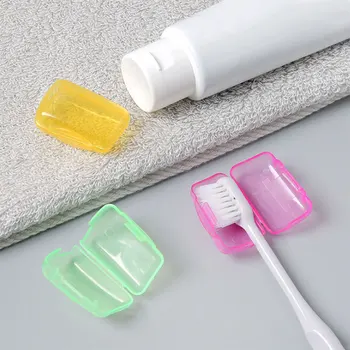 

Cut Portable Toothbrush Cover Holder Tooth Brush Cap Case Health Germproof Travel Hiking Camping Toothbrushes Protector HY99 NO7