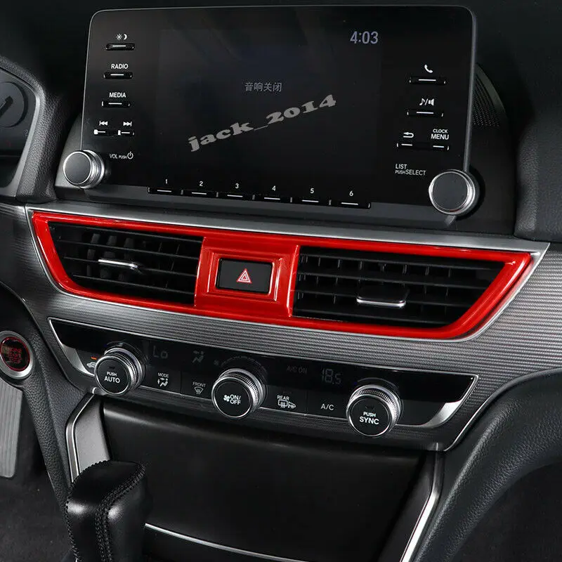 Для Honda Accord- 10-й Красный центр вентиляционное отверстие приборной панели выход крышка отделка