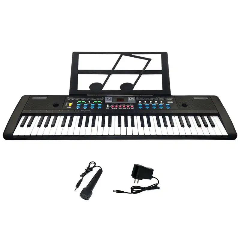  61 Keys Digital Electronic Keyboard And Microphone Electric Led MusicUs Plus