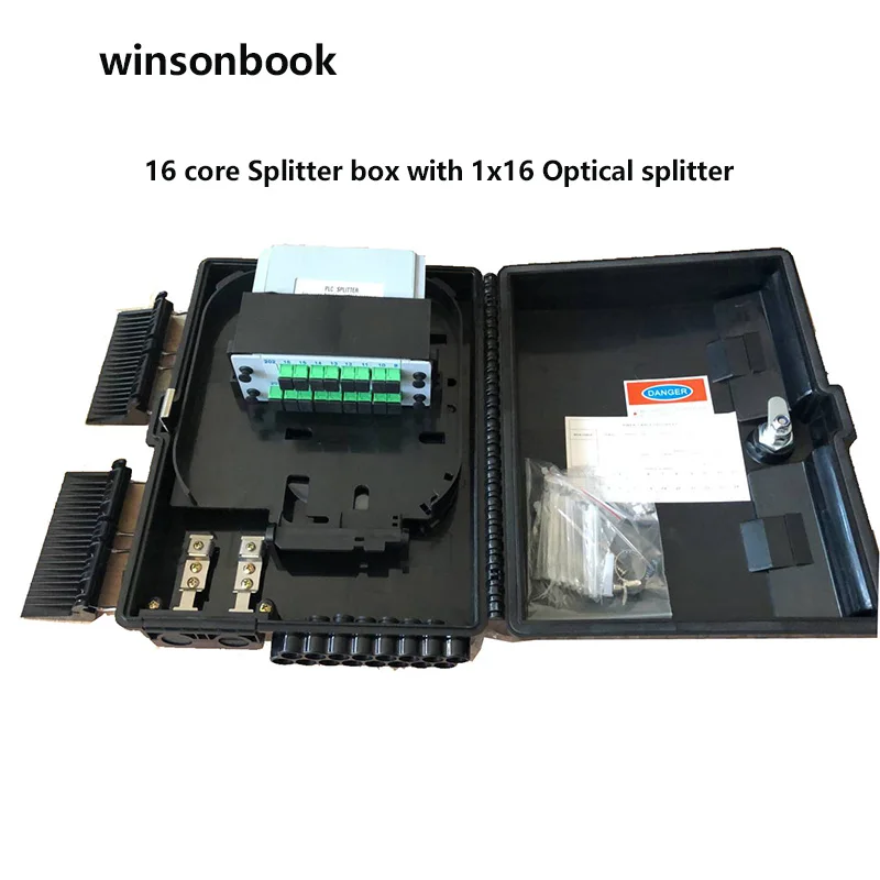 

16 Core Fiber Optical Termination box distribution box with 1X16 Optical splitter FTTH Fiber Optical Splitter box