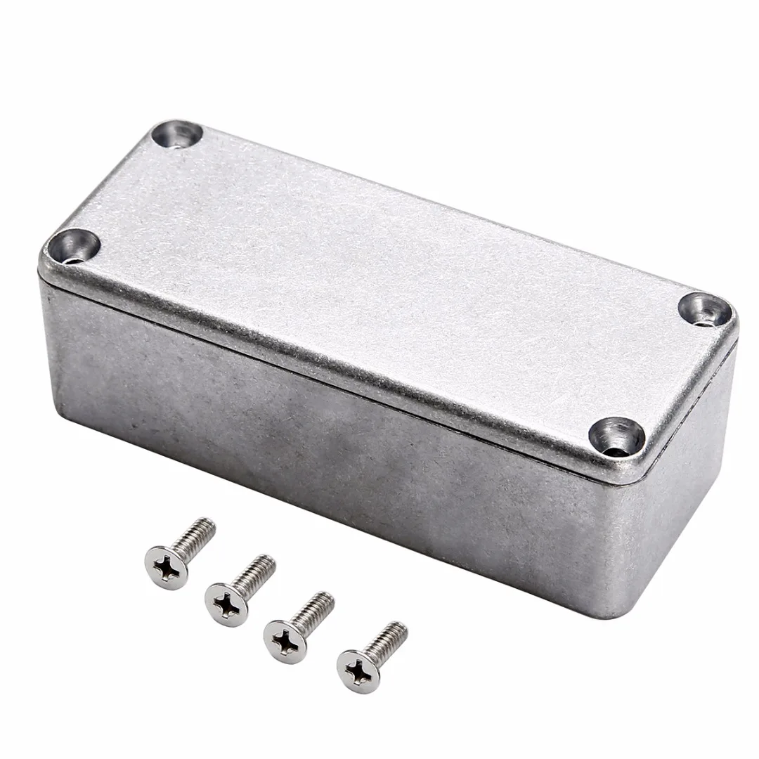 1pc Silver 1590A Aluminium Enclosure Box Hammond Diecast Stompbox Electronic Project Case 92x38x31mm