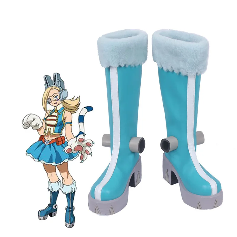 

SBluuCosplayMHA Boku no hero academia Pussy Cat Ragdoll Green Ryuko Tsuchikawa Pixie-bob Cosplay Shoes Boots Custom Made