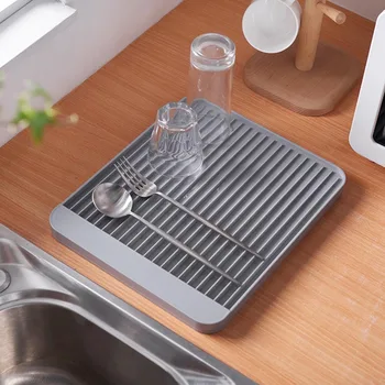 

Diatom Mud Kitchen Simple Non-Slip Multi-Function Water Cup Drain Tray Dish Plate Cup Filter Water Rack New