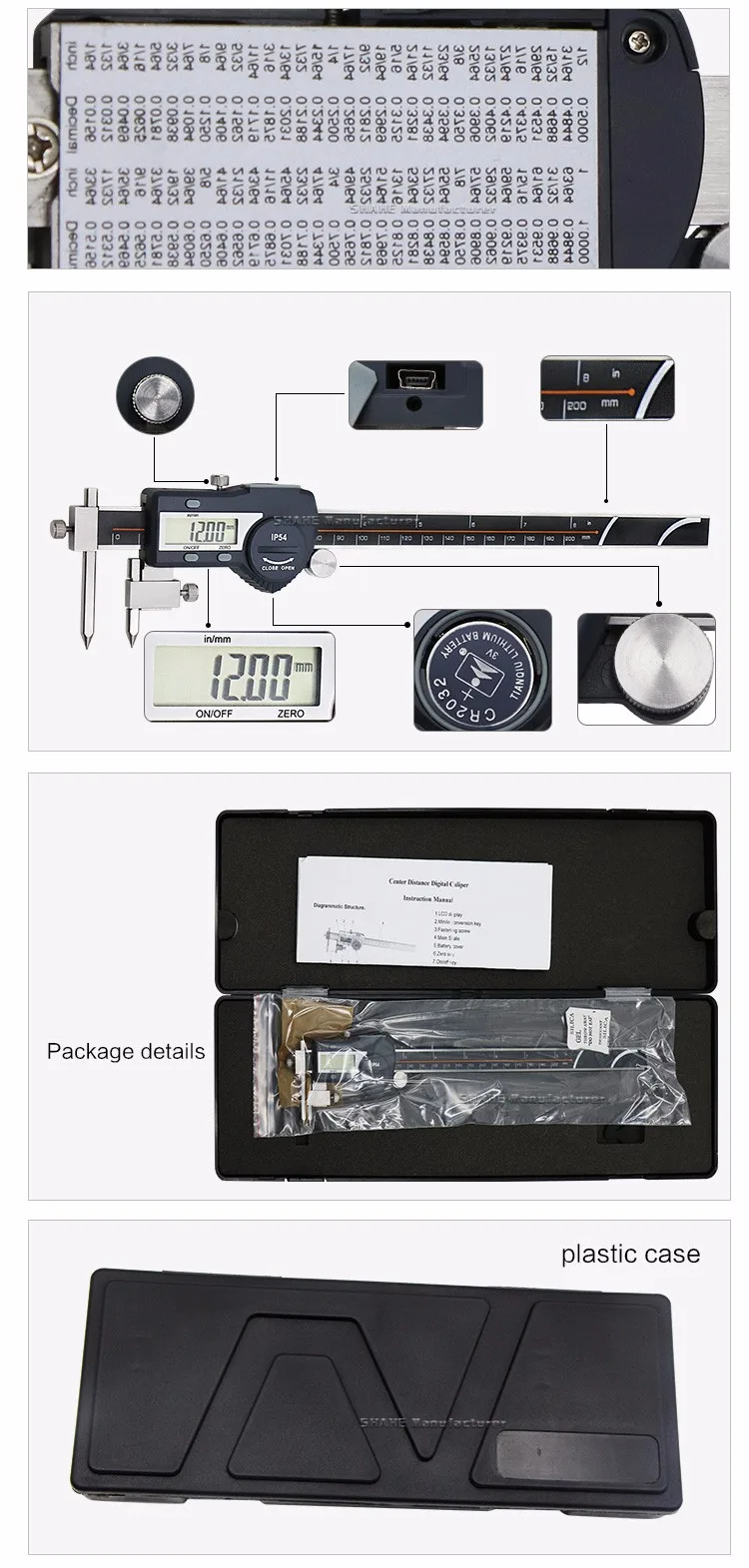 Shahe 5-200 мм штангенциркуль Цифровой центр толщиномер штангенциркуль микрометр стальной цифровой штангенциркуль paquimetro
