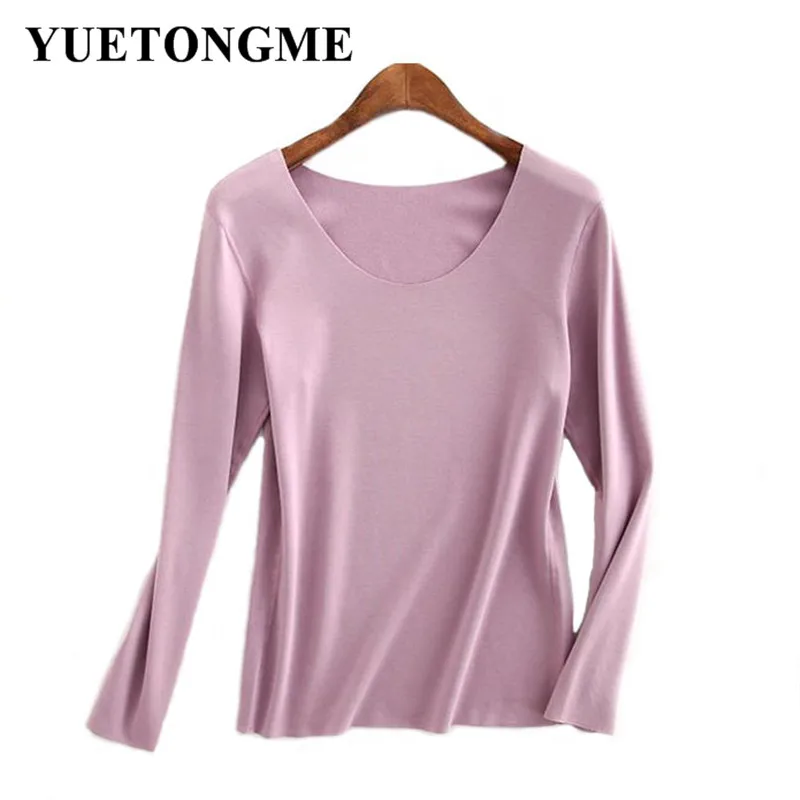 

YUETONGME T Shirt Women Long Sleeve Womens Tops 2018 Spring Autumn Tee Shirt Women T-Shirt Cotton T shirt