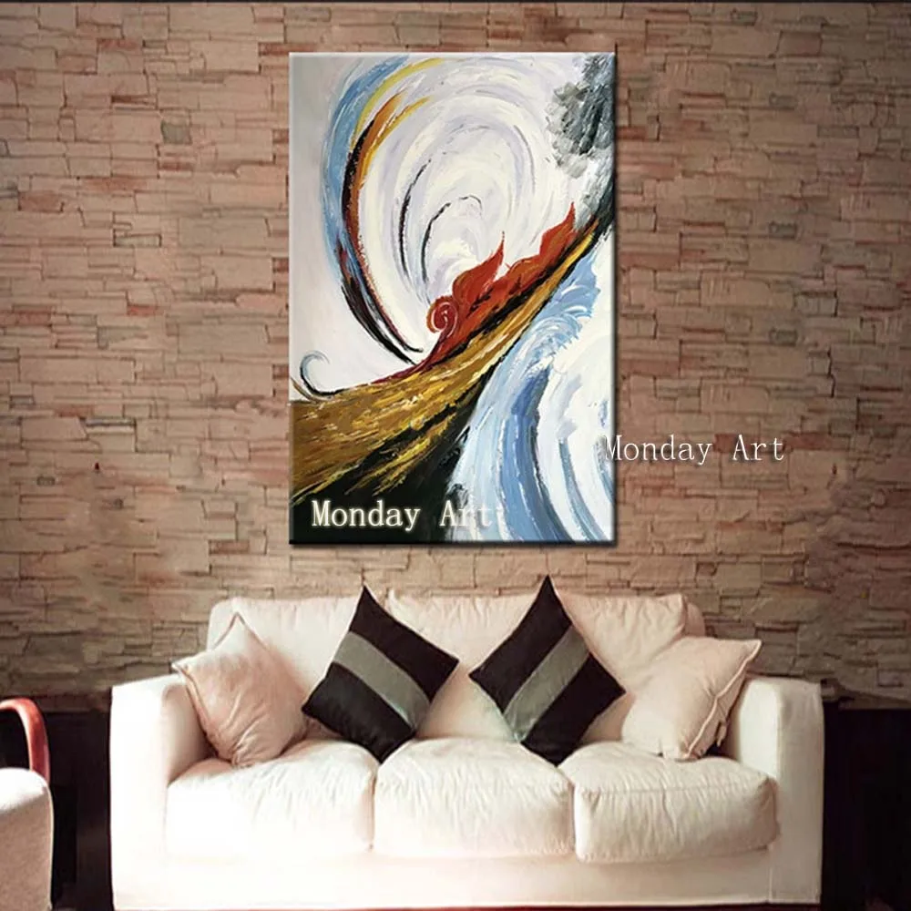 Free-Shipping-Handpainted-Abstract-Oil-Paintings-on-Canvas-Large-Knife-Colorful-Waves-Painting-Home-Decor-Wall1