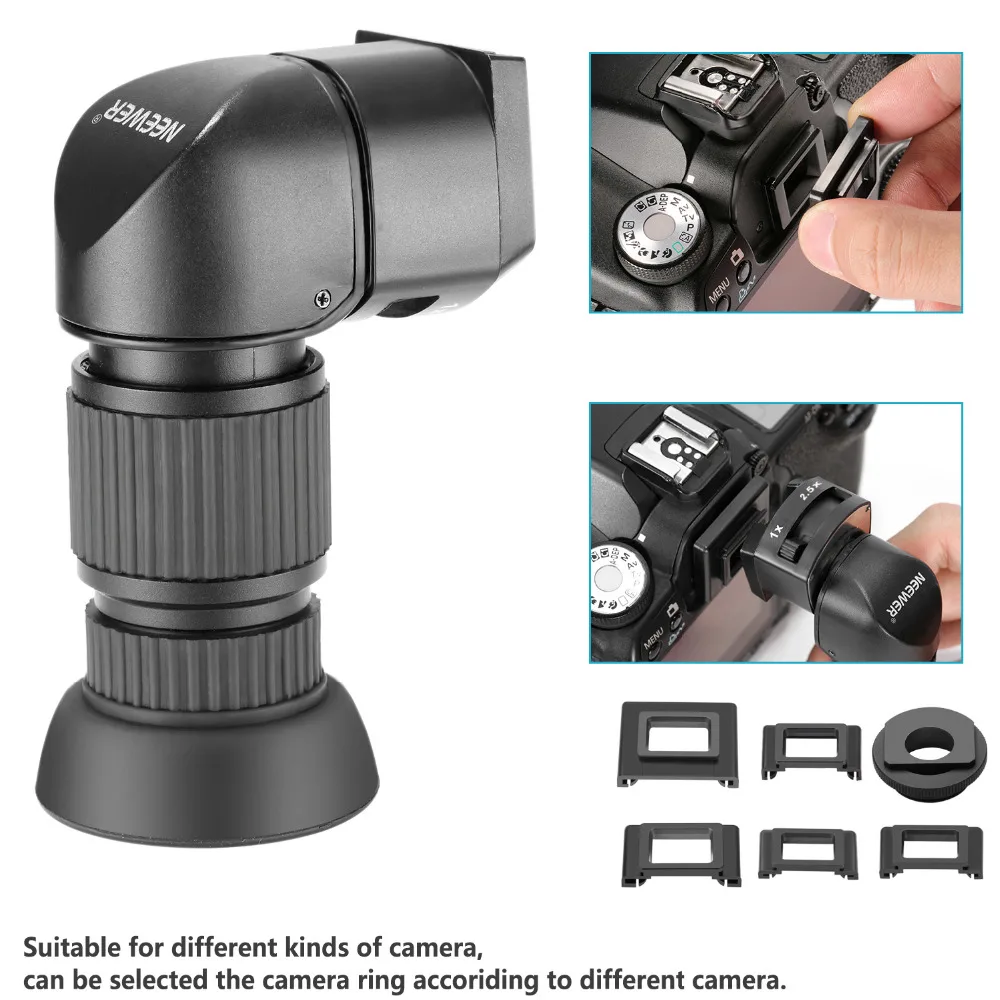 Neewer Perfect 1x 2.5x прямой видоискатель для Canon Nikon и других цифровых зеркальных