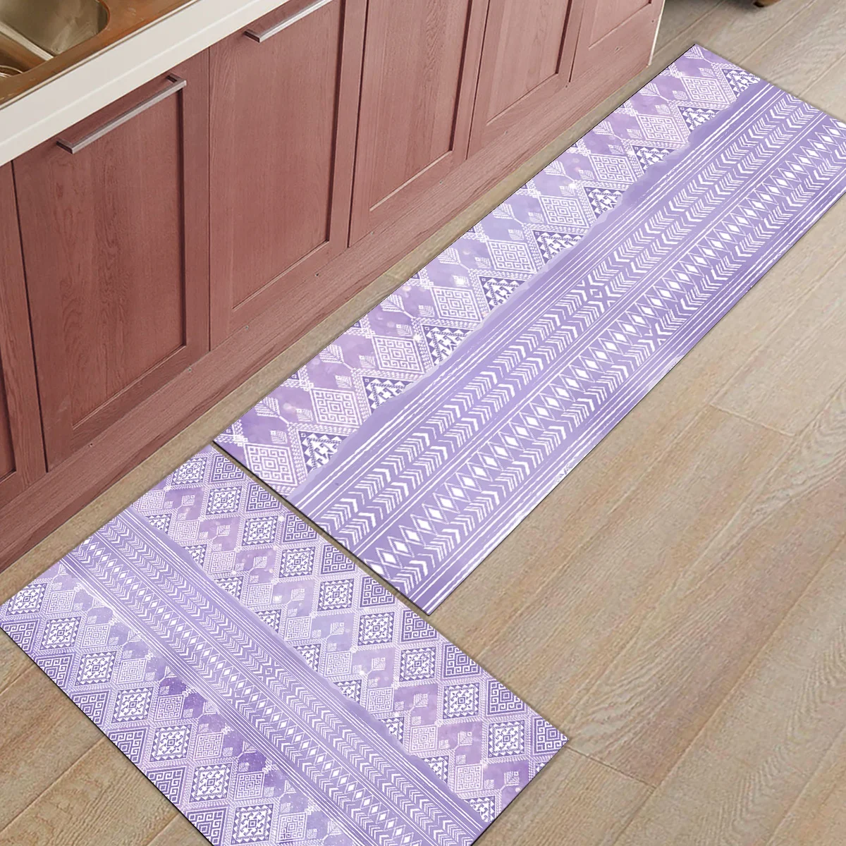 Этнические геометрические аксессуары для ванной комнаты Набор сапог скребок для обуви Ванна Душ Ванна пол ковры натуральное кокосовое волокно площади бегунов