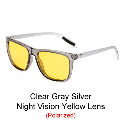 Ralferty, очки ночного видения, мужские, антибликовые, HD, поляризационные, солнцезащитные очки для мужчин и женщин, очки для вождения, желтые, водительские очки K7031 - Цвет линз: Clear Gray Silver
