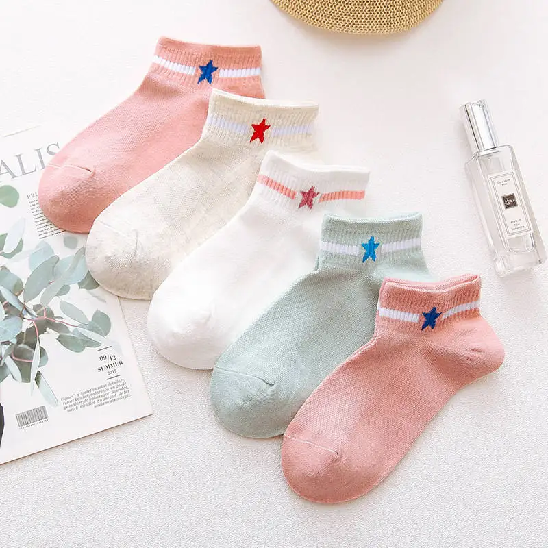 KingDeng Женщины Корейские Носки Лодыжки Милые Летние Короткие Harajuku Корейский Стиль