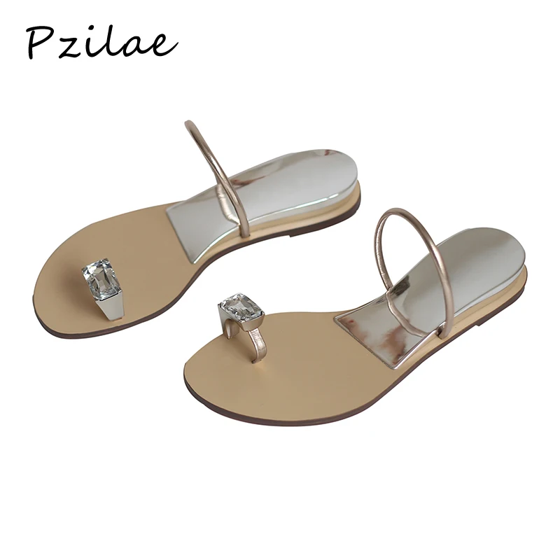 

Pzilae fashion slippers sandals summer womens flip flops flat home slippers casual indoor slippers summer shoes woman flat mules