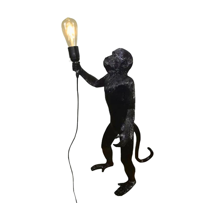 Современная лампа в форме обезьяны, подвесные светильники, светодиодный светильник, промышленное освещение, пеньковая веревка, винтажный светодиодный светильник, люстры, лампы для освещения