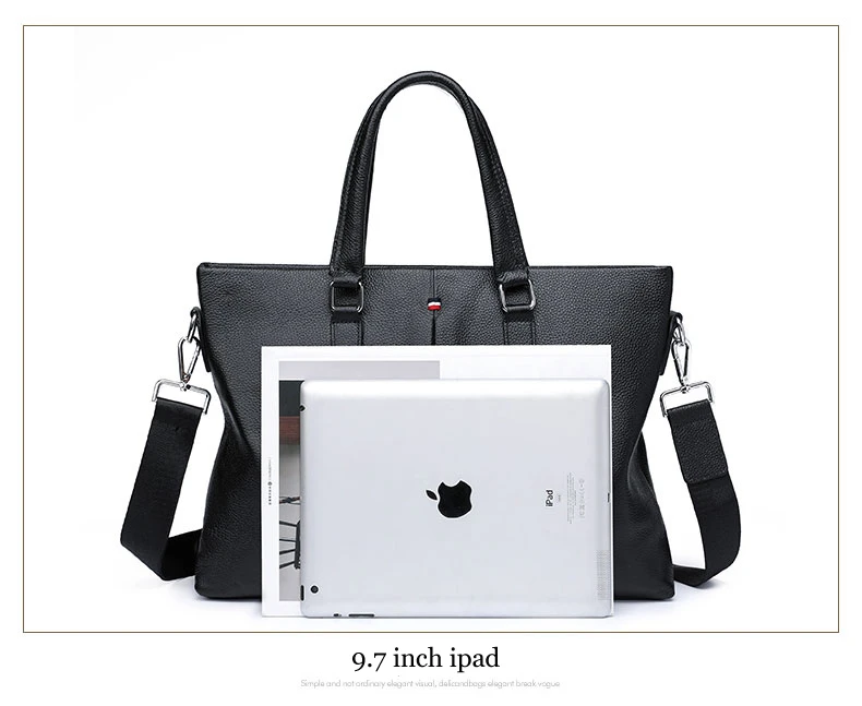 BAQI мужская сумка-портфель мужская сумка из натуральной коровьей кожи 2019 Модная компьютерная деловая сумка мужская сумка на плечо
