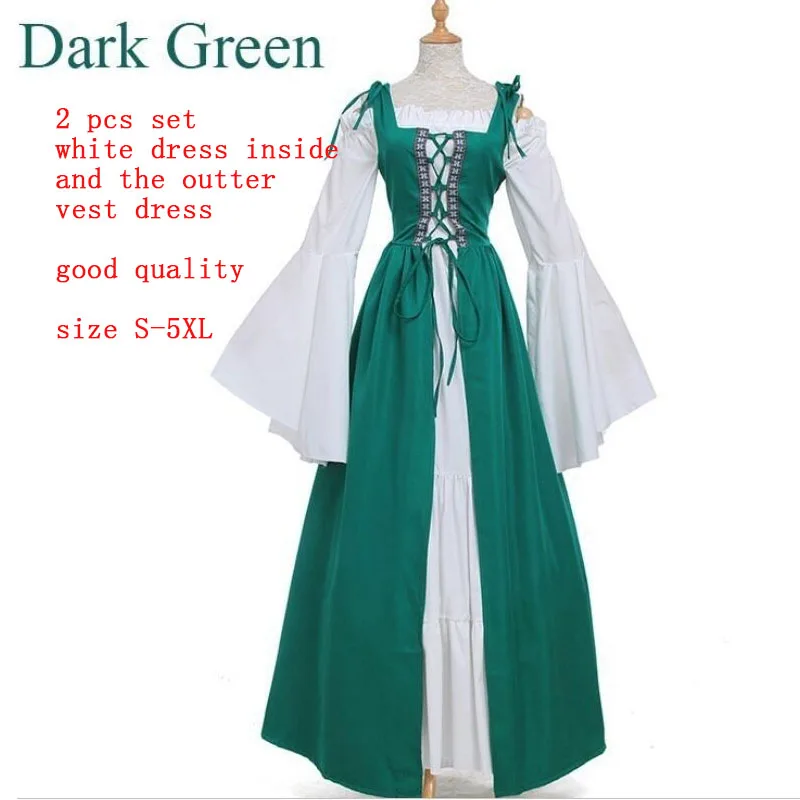Günstige 2018 retro party Renaissance viktorianisches Medieval Gothic Lange Kleider plus si Maxi ballkleid Mittelalter Prom kleid plus größe 5XL