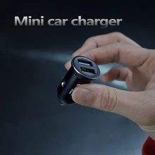 Мини Автомобильное зарядное устройство Dual 2 с usb портом