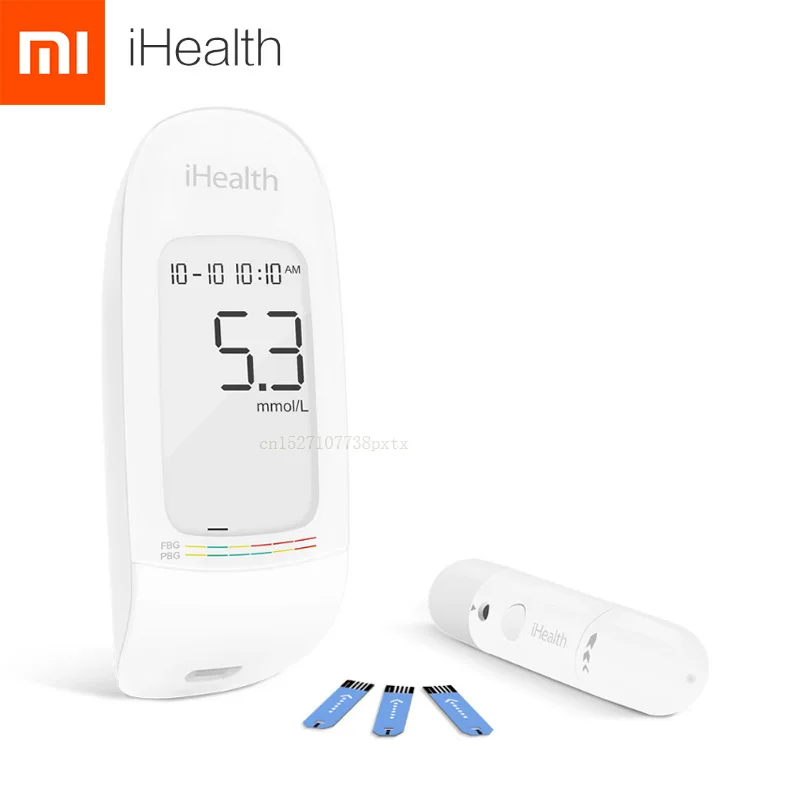 

Xiaomi Mijia IHealth Blood Glucose Meter With Test Strips Lancets Smart Blood Glucose Meter LCD With Backlight
