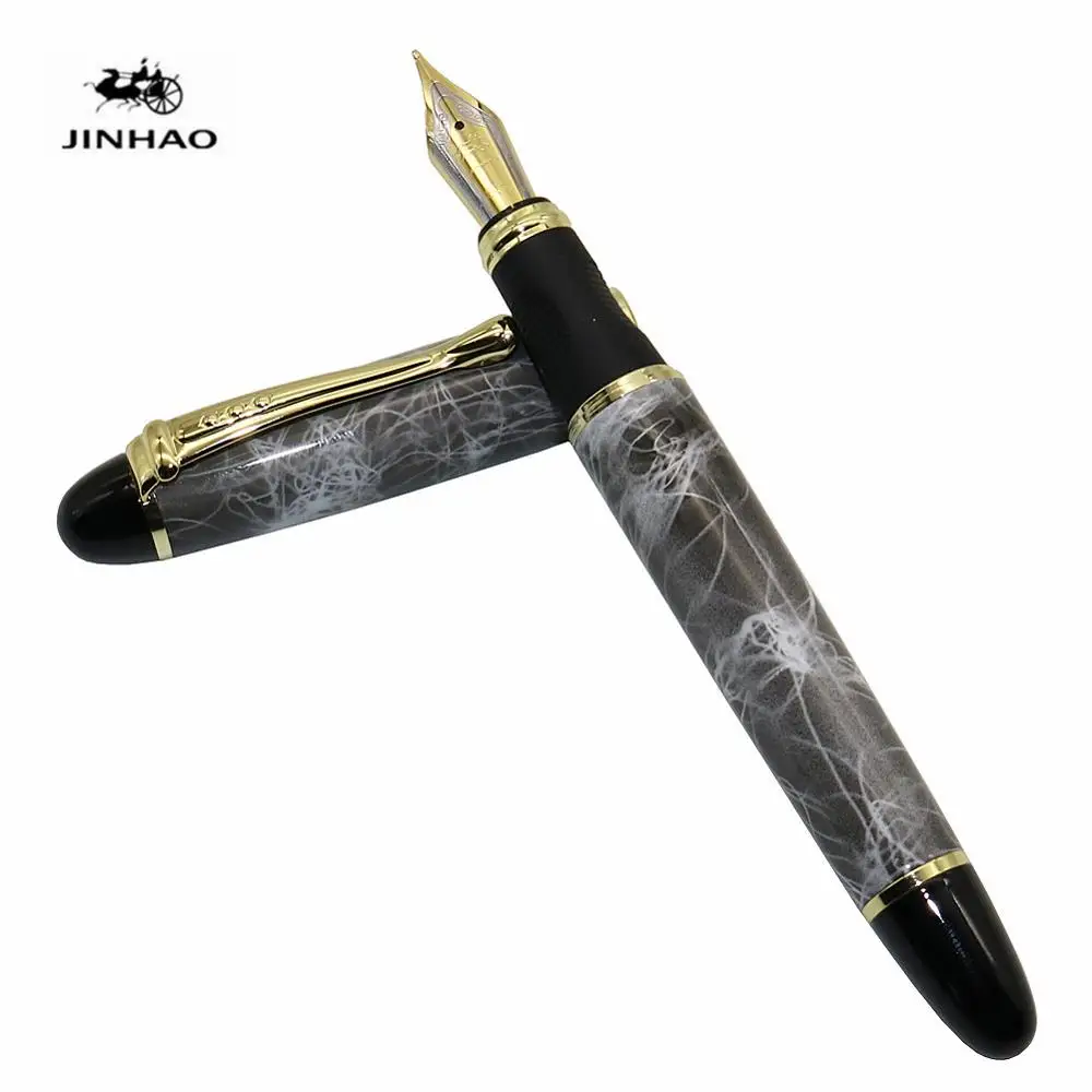 Jinhao X450 самопишущее перо полностью металлический золотой зажим роскошные ручки канцелярские принадлежности для студентов офисные школьные принадлежности - Цвет: marble lime