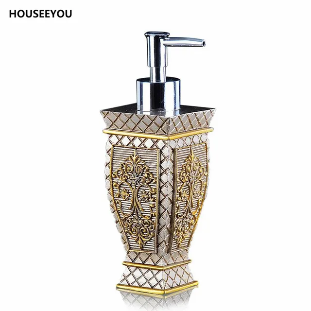 Vintage Baroque 240ml 8 1oz Resin Gold Royal Luxury Bathroom Soap Vintage Baroque 240ml 8 1oz Resin Gold Royal Luxury Bathroom Soap Lotion Pump Dispenser