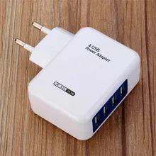Универсальный 4 порта Европейский USB адаптер питания ЕС вилка настенное зарядное устройство Европейская USB зарядка для Redmi версия 4 4s plus max pro prime