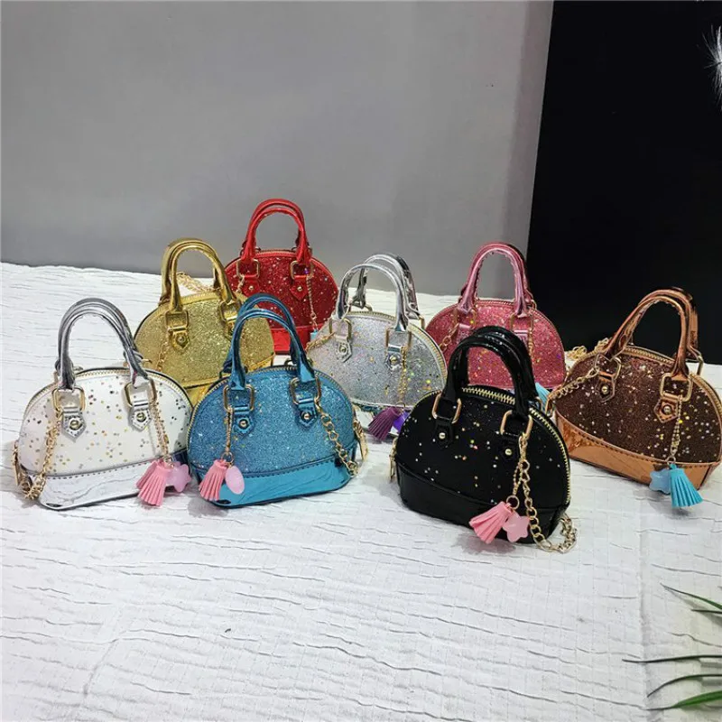 

Kid Mini Purse Handbag Tote Glitter Sequins Girls Princess Crossbody Bags for Baby Girl Messenger Bag Party Hand Bags Clutch