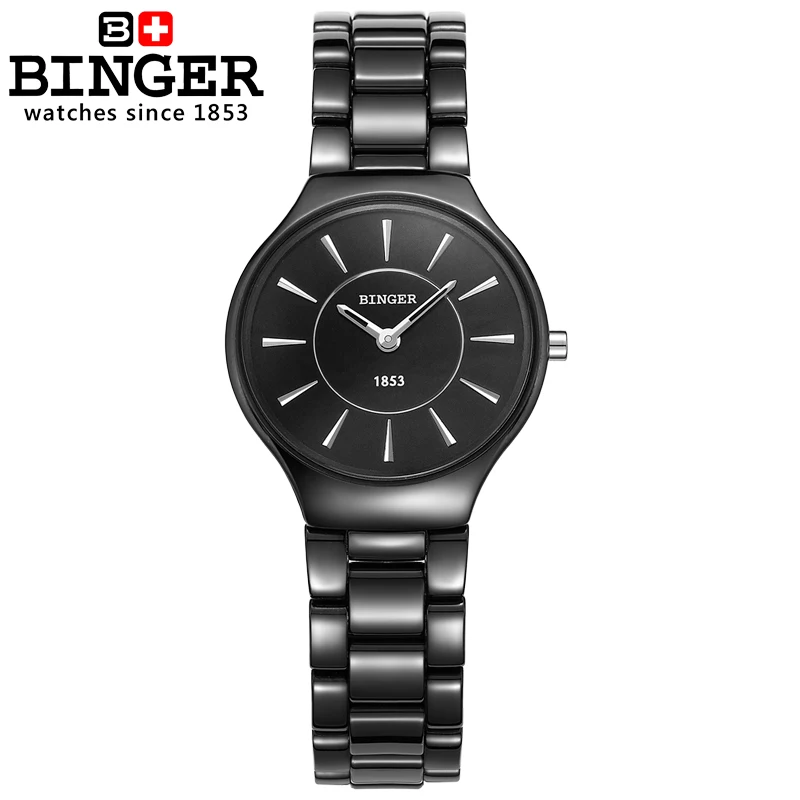Швейцария люксовый бренд женские часы Бингер керамические кварцевые Наручные часы Любители моды стиль водостойкой Часы B8006-6 - Цвет: Item 6