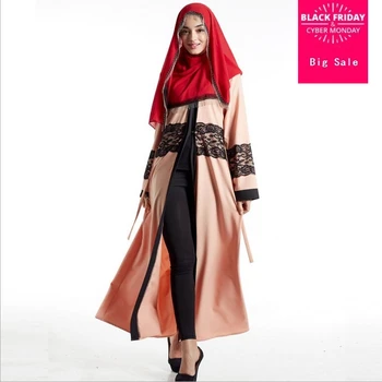 

Facory outlet new Adult Lace Robe Musulmane Turkish Dubai Fashion Muslim Abaya Dress lace Robes Arab Worship Service W1822