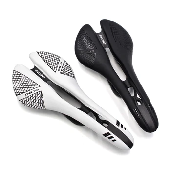 

EC90 2018 Carbon Fiber Bicycle Saddle Road/MTB Bike Carbon+Leather Saddles Seat Black/White