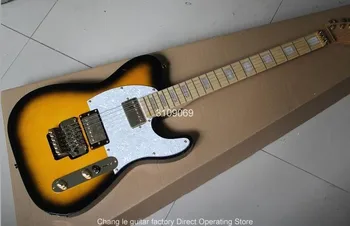 

Factory direct floyd rose tremolo 6 Strings Gold hardware Guitar sunburst Electric Guitar with 2 humbucker pickups