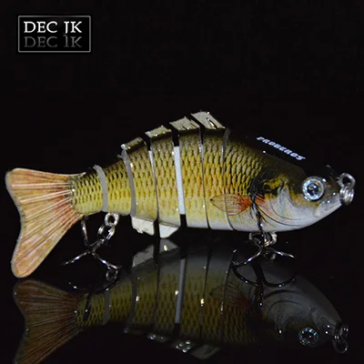 5 шт. рыболовные снасти воблеры для щуки Троллинг Приманка 7 сегментов Swimbait Crankbait жесткая искусственная приманка 10 см морская Приманка Лот - Цвет: C1   5PCS