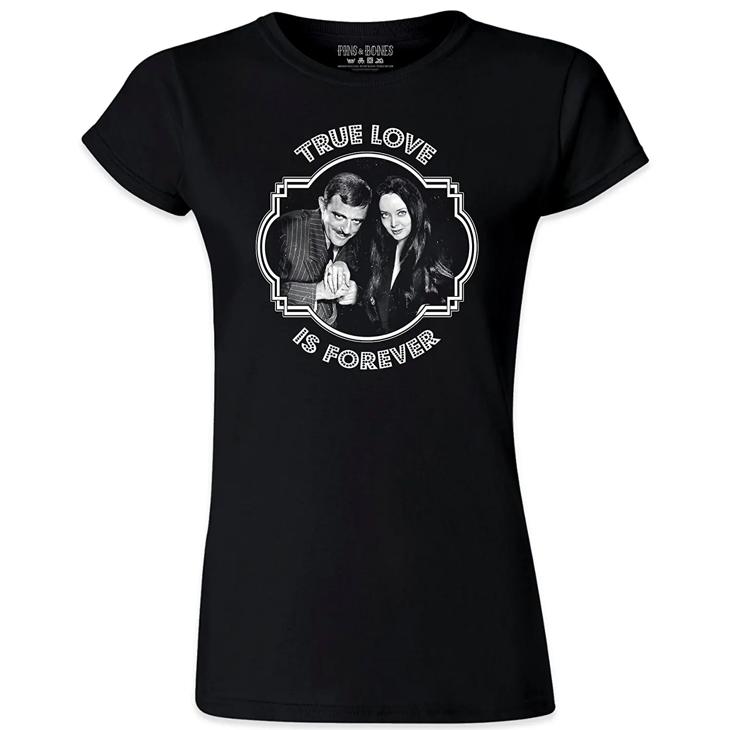 True Love Is Forever/семейная футболка с надписью «Morticia Gomez Addams» г. Брендовая одежда футболка в стиле Харадзюку новинка, хлопок