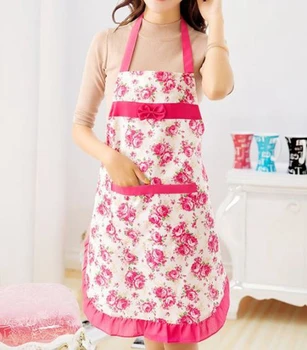

Free Shipping+Wholesale Bowknot Flower Pattern Apron Adult Bibs Home Cooking Baking Cleaning Aprons,100pcs/lot