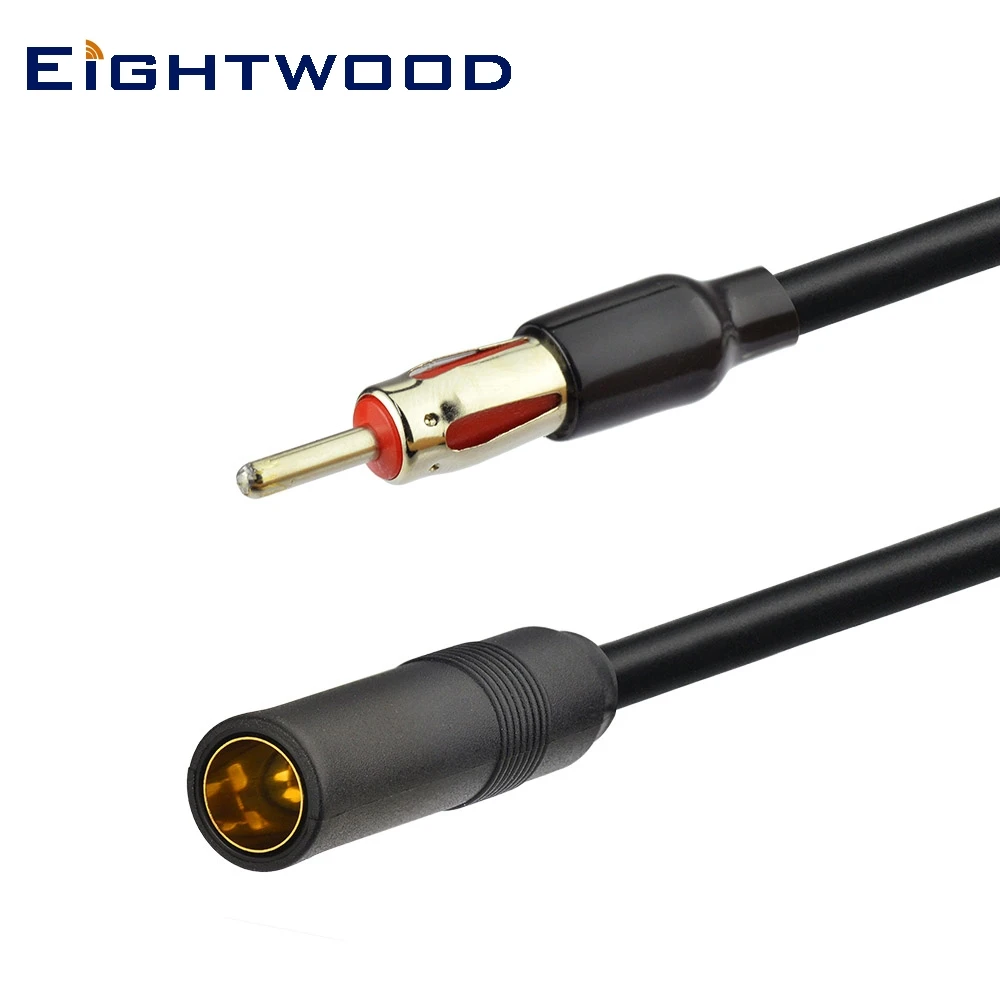

Eightwood Custom 450cm Auto Car AM/FM Stereo CD Radio Aerial Antenna Extension Cable DIN 41585 Plug to Jack Universal 15ft