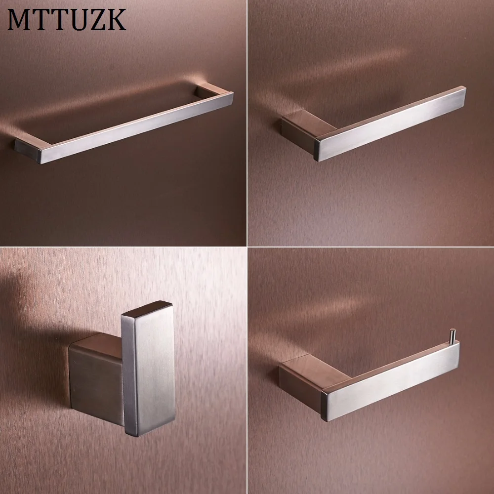 MTTUZK Матовый никель SUS304 нержавеющая сталь полотенце бар крючок для халата
